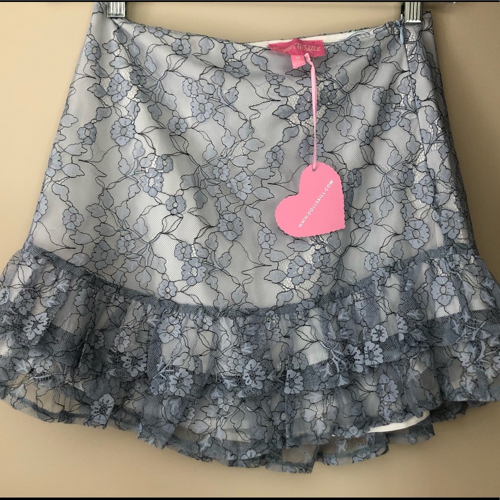 2 lace skirts, two lace bottoms